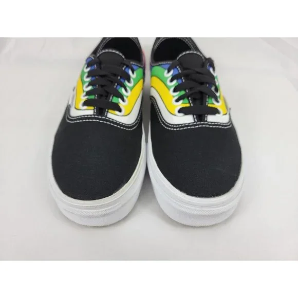 Vans Authentic Striped Shoes Sneakers Size Womens 8.5 Youth 7Y Black 500714 - Picture 7 of 11